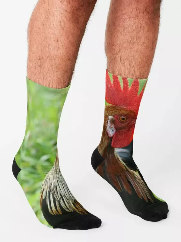 Гавайские носки петух, противоскользящие носки для скалолазания, футбола, баскетбола, для новогодних детей и мальчиков, женские носки