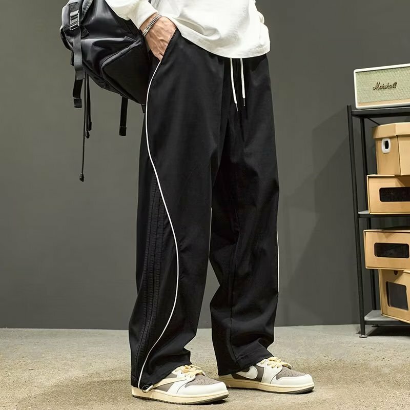 2024 Sweatpants Men Hip Hop Joggers Cargo Pants Fashion Streetwear Loose Pants Male Drawstring Pants Outdoor Traveling