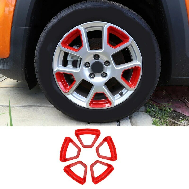 Stiker dekorasi Hub roda mobil, stiker Trim untuk Jeep Renegade 2019