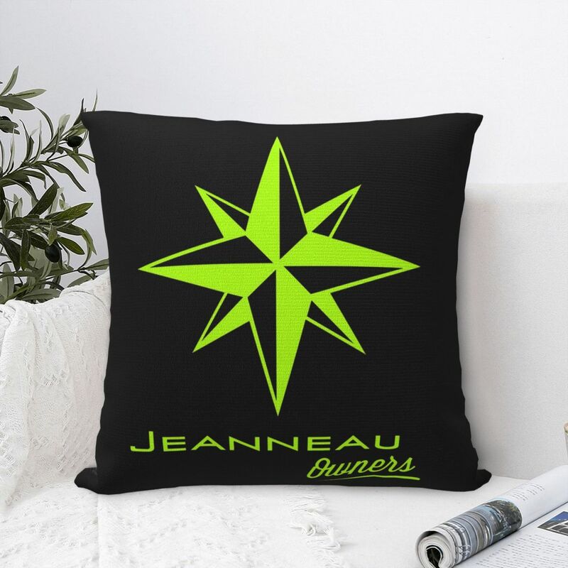 Jeanneau Yachts-funda de almohada cuadrada de poliéster, decoración de cojín, cómoda, para el hogar y el coche