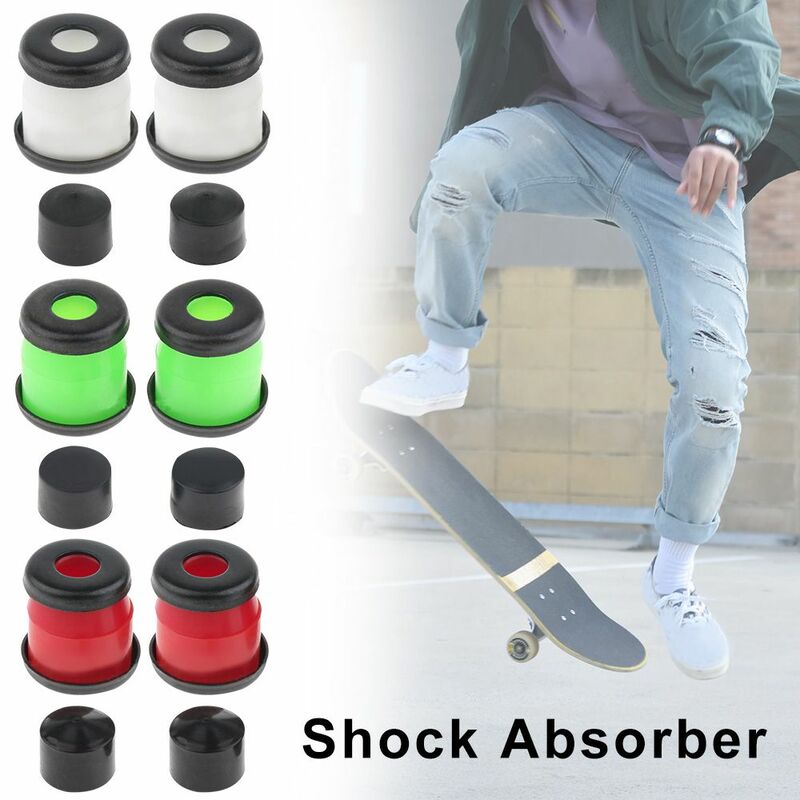 Amortecedor colorido para Longboard, Arruelas Shockproof Top e Bottom Bush, Conjunto de almofadas de choque, Parte do skate, 1 conjunto