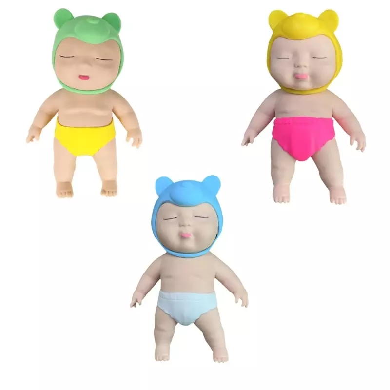 Mainan Boneka Bayi Remas 10 ''Mainan Melar TPR Mainan Pelepas Tekanan Mendukung Pesta Pereda Stres Mainan Lelucon Kantor
