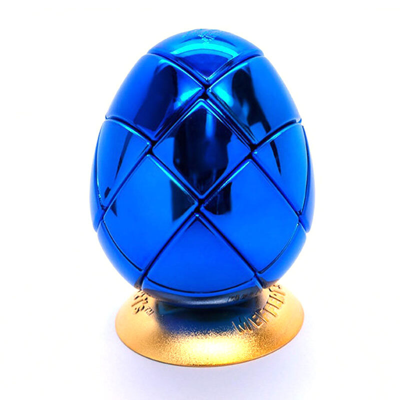 Meffert's Morph's Egg 3x3x3 Strange-Shape Magic Cube Twisty Puzzle White Metallized Gold Silver Body niños adultos Intelligence