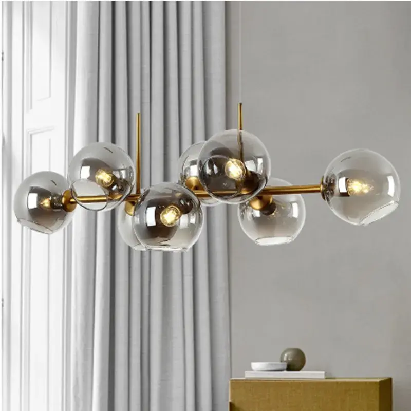 Żyrandole do salonu norweska okrągła lampa kula świetlna Led nowoczesne wiszące oprawa oświetleniowa sypialni kuchnia jadalnia wystrój domu