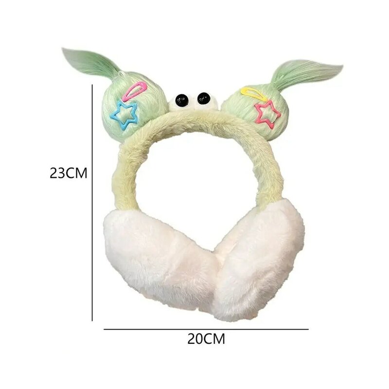 부드럽고 재미있는 휴대용 귀마개, 따뜻한 차가운 보호 귀 커버, 플러시 접이식 귀여운 귀 머프, 소녀