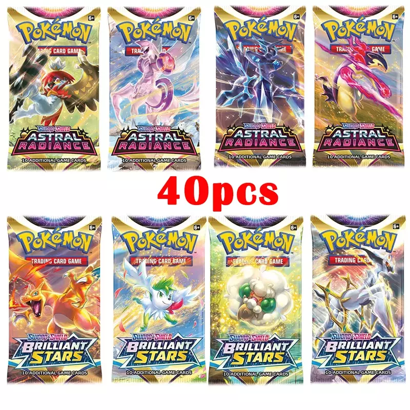 Cartes Pokémon GX Tag Team Vmax EX Mega Energy, Jeu de Cartes Brillantes, Collection à Collectionner, 40 Pièces