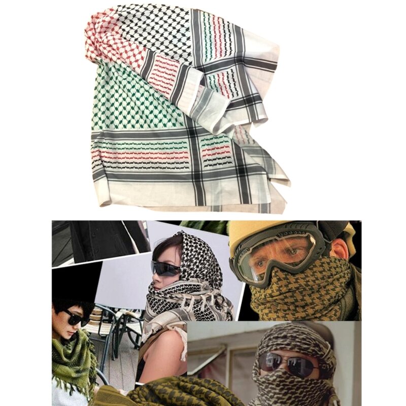Bufanda Palestina pata para actividades libre, turbante para adultos, unisex
