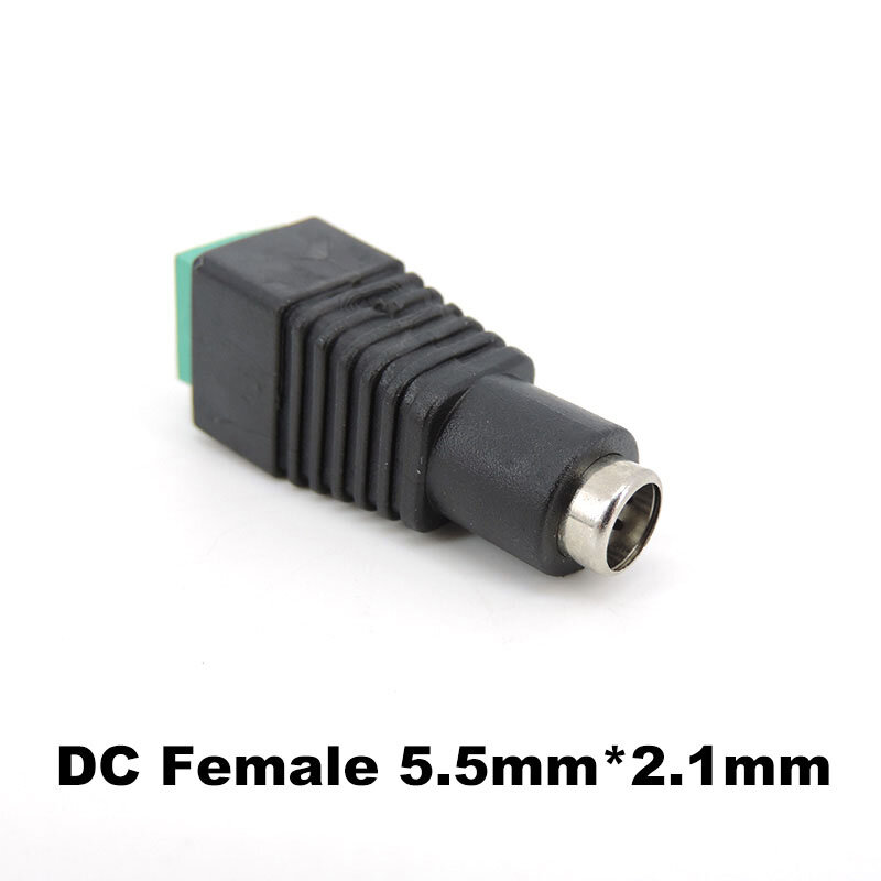 Connecteur DC femelle et mâle, adaptateur de prise d'alimentation, borne de câble pour caméra CCTV à bande LED, 5.5mm x 2.1mm, 5.5mm x 2.5mm, 5050mm, 3528