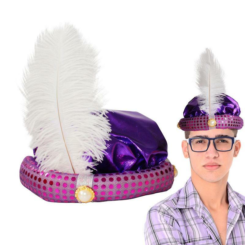 Aladdin topi Cosplay topeng Halloween Anak Dewasa pesta mitos topi Arab pentas pentas kostum alat peraga