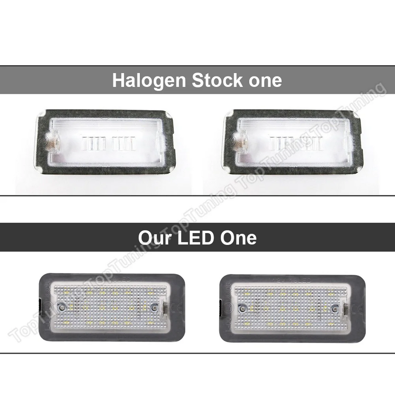 Número de matrícula Plate LED Light, Sem erros, Fiat 500, C Abarth 2007-2020, Canbus Targa, 51800482, 2 unidades