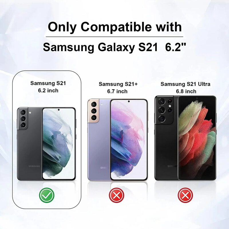 Anti Scratch Screen Protector Glass, Desbloqueio de impressão digital, Samsung Galaxy S21 5G SM-G991, Vidro Temperado 0.2mm, 1 Pc, 4Pcs