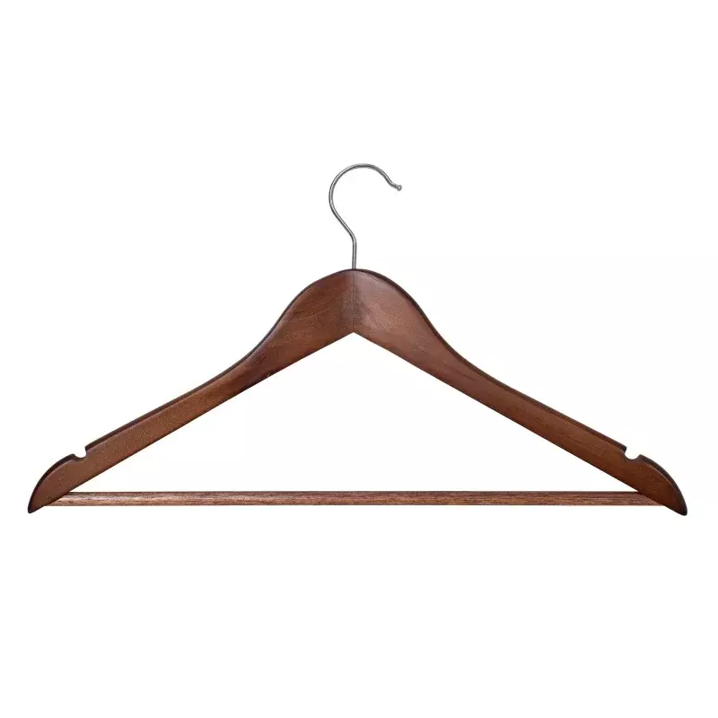 Better Homes & Gardens Solid Walnut Wood Suit Hangers for Adult, 60 Pack