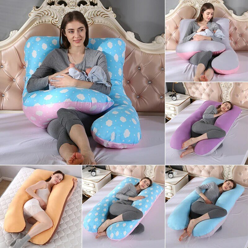 Washable Pillow Cover for Full Body Maternity Pregnancy U Shape Pillow