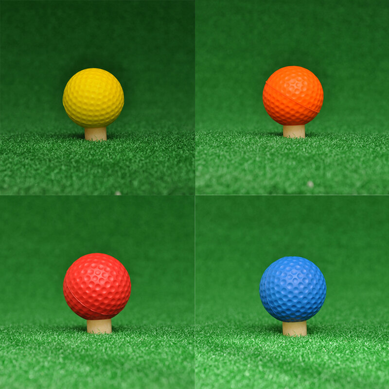 5 sztuk/zestaw piłki golfowe z pianki, kolorowe piłki golfowe długi lot miękkie piłki golfowe do treningu na podwórku w domu losowy kolor