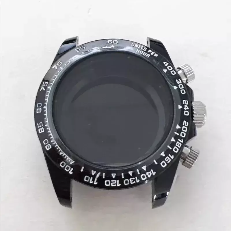 Akcesoria do zegarków Gumowa obudowa o średnicy 39 mm Gumowy pasek Szafirowe szkło Pasuje do mechanizmu Shi Ying VK63