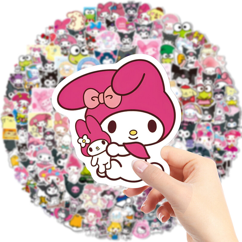 10/30/50/100/200ชิ้นสติกเกอร์อะนิเมะ Sanrio แบบผสมน่ารัก Kuromi My Melody Hello Kitty การ์ตูนเด็กสติกเกอร์ไดอารี่โทรศัพท์แล็ปท็อป