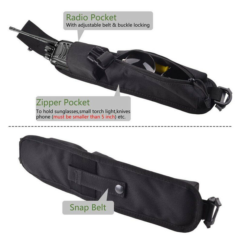 กระเป๋า Tali bahu ยุทธวิธีสำหรับกระเป๋าเป้สะพายหลังชุดอุปกรณ์เสริมกุญแจซองไฟฉาย Molle อุปกรณ์เสริมกระเป๋าเครื่องมือตั้งแคมป์กลางแจ้ง