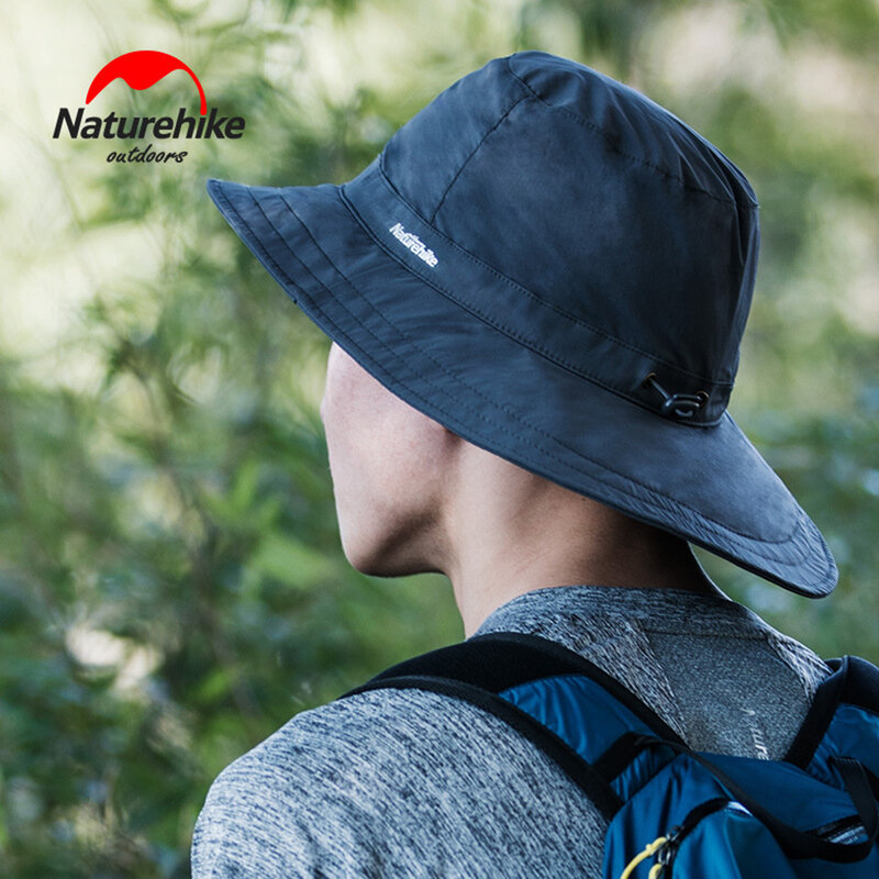 Naturehike-Sombrero de protección solar para montañismo, protector solar para senderismo, grandes aleros, sombreado al aire libre, gorros de pesca para viajes de secado rápido