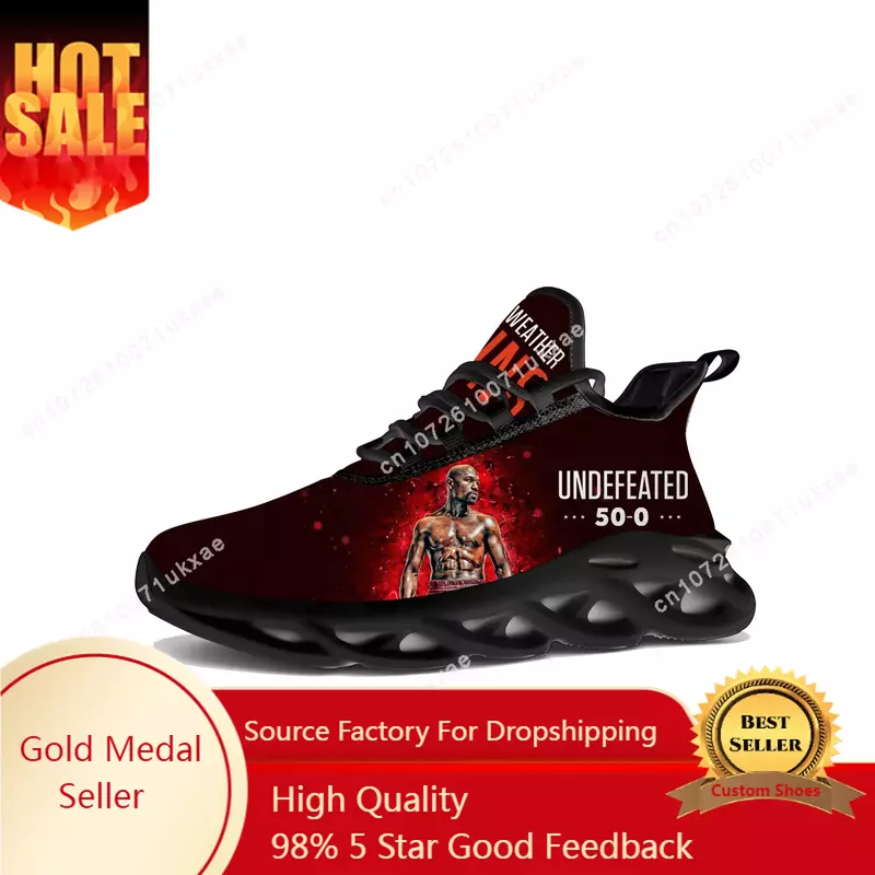 F-floyd-Zapatillas planas m-mayweather u-invicted b-boxing para hombre y mujer, zapatos deportivos para correr de alta calidad, calzado personalizado