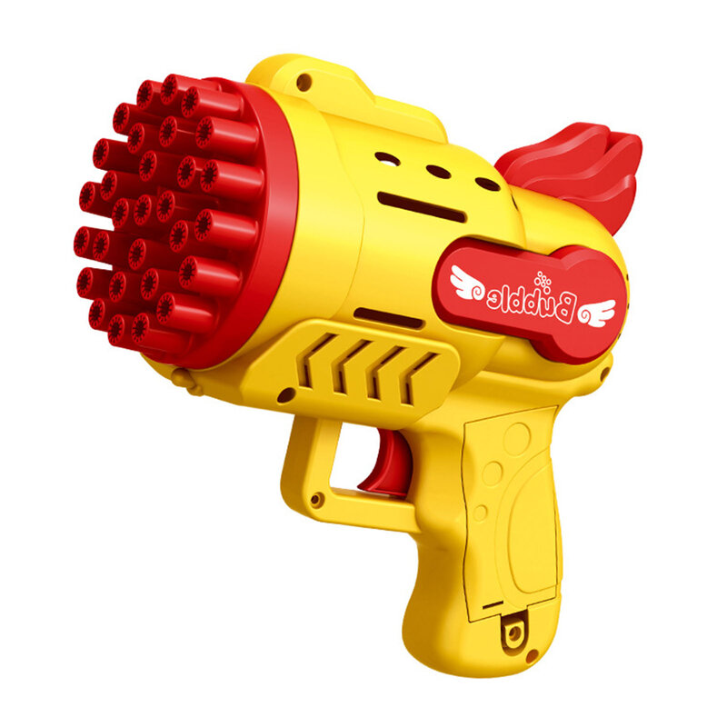 Pistolet à bulles pour enfants, 12/29 trous, fusée électrique, jouets d'extérieur, automatique, Portable, avec lumière LED