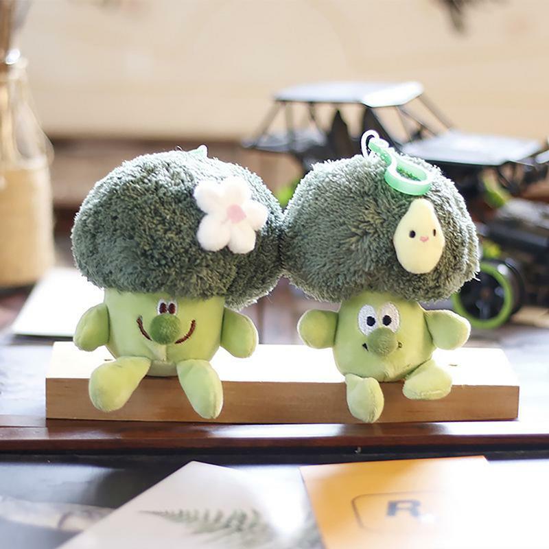 Ciondolo Broccoli bambola di peluche creativa bambola di simulazione con ciondolo vegetale carino farcito e peluche portachiavi per piante per zaino per bambini