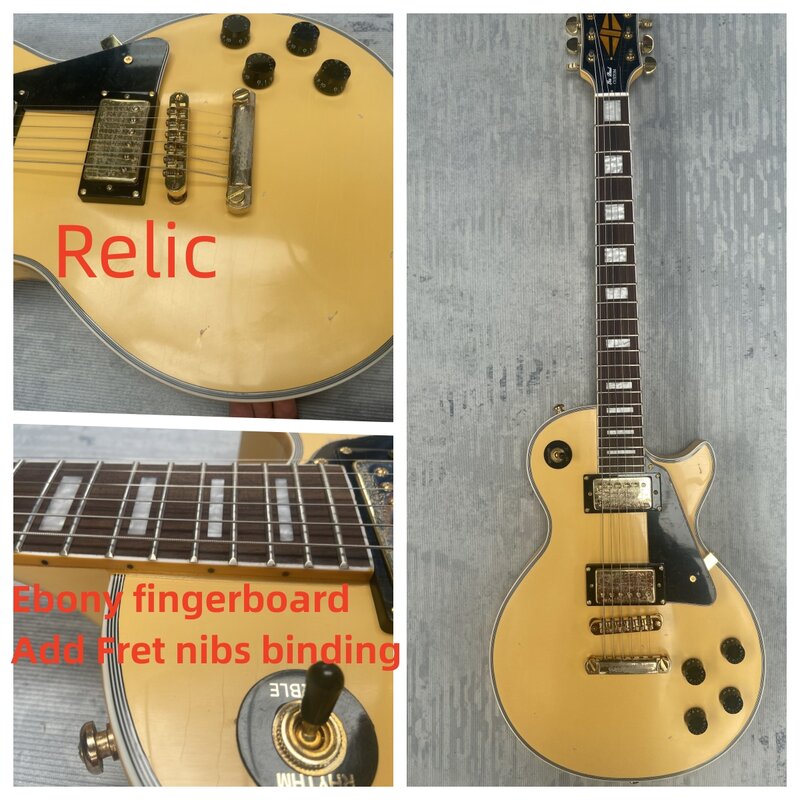 2024new！Aged/Relic Electric Guitar, Ebony fingerboard, Made in China, have G logo Frets Binding