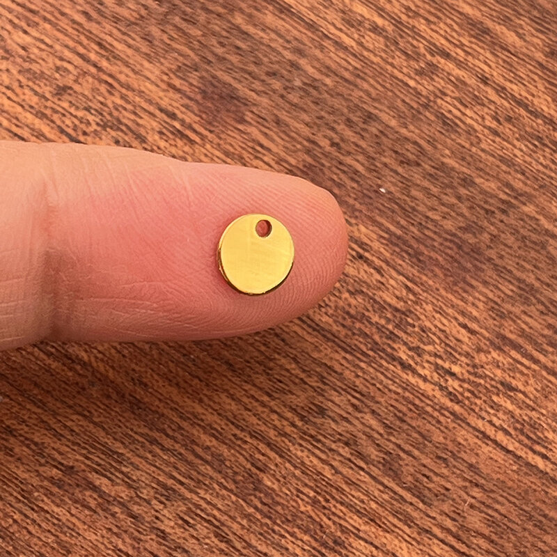 MYLONGINGCHARM 50 шт./лот 6 мм мини-диск с логотипом или надписью на заказ, мини-круглые бирки, пользовательская медаль, под заказ Charms-G2228