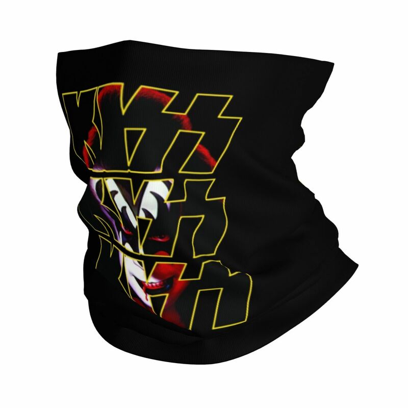 Heavy Metal Rock Catman Bandana cubierta de cuello estampada Kiss Wrap bufanda multiuso tocado para correr Unisex adulto transpirable