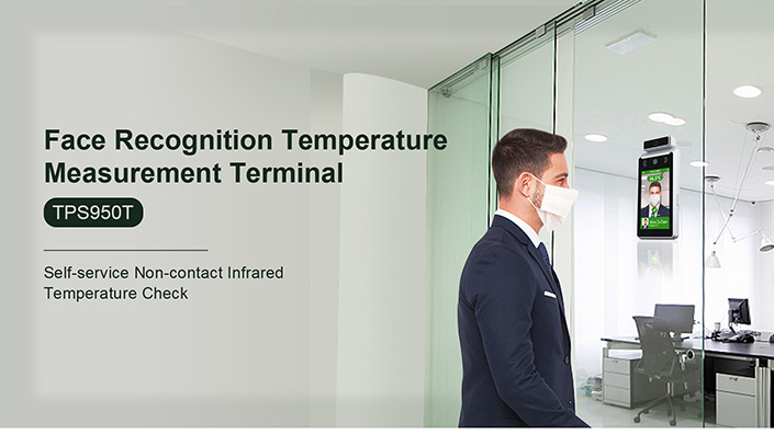 TPS950T bezdotykowy czujnik temperatury rozpoznawanie twarzy kontrola dostępu biometryczna maszyna obsługująca