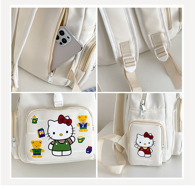 Новый красный школьный ранец Hello Kitty для учеников начальной школы, рюкзак в Корейском стиле, милый вместительный школьный ранец с героями мультфильмов