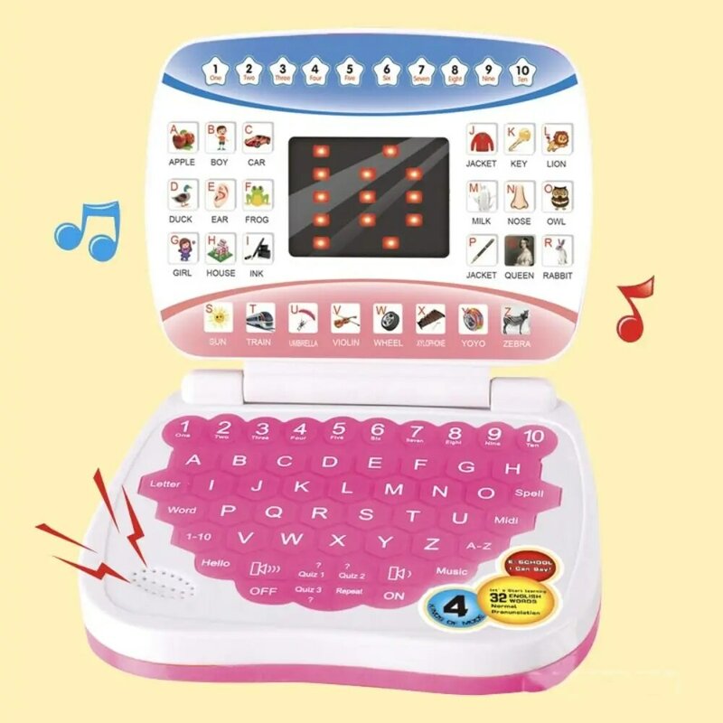 Máquina de aprendizagem educacional para crianças, Idioma Inglês, Brinquedo portátil eletrônico com mouse, Presente para crianças