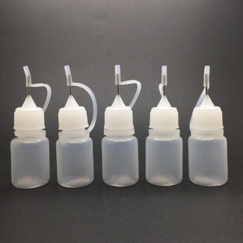 ソフトプラスチック接着剤アプリケーターボトル、詰め替え可能、液体供給、ボトルツール、peピン穴、セットあたり5個