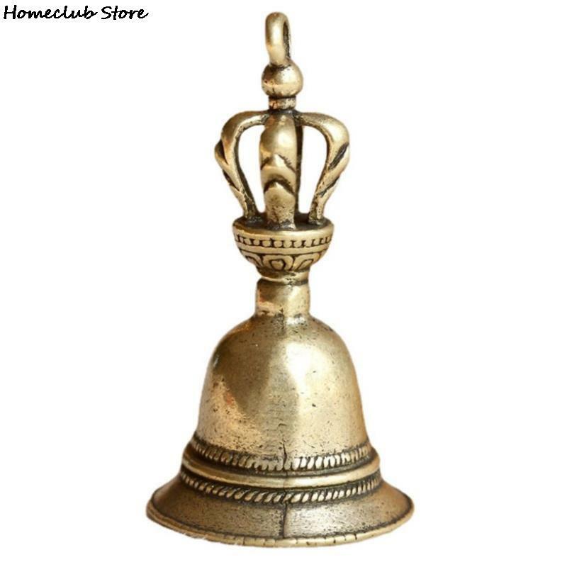 Campana artesanal de Latón para Decoración, botón de coche, campana de viento, bronce tibetano, regalo creativo, colgante para el hogar, navidad