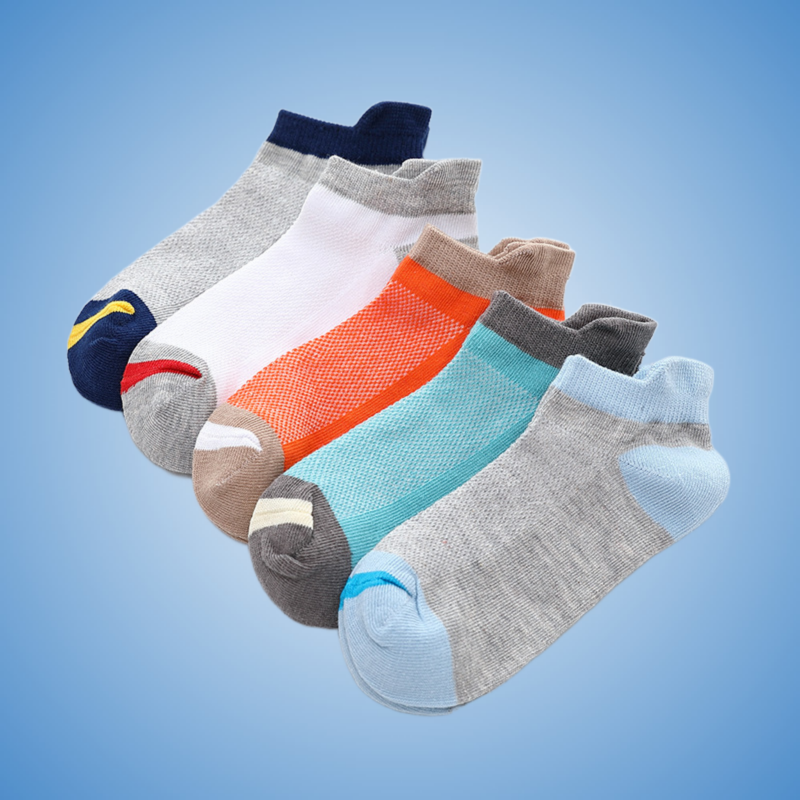2024 Top-Qualität Frühling Sommer Kinder Socken Mesh Baumwolle Jungen Socken Mädchen Socken 2-15 Jahre Kinder lässig Boot Socken 5 paare/los