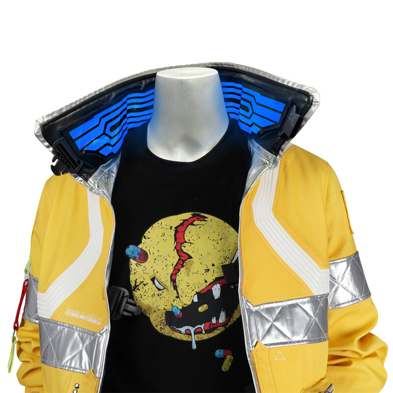Gamepunk Runner 2077 David Martinez Role-Playing Costume High-Quality Yellow Jacket Halloween Carnival Costume
