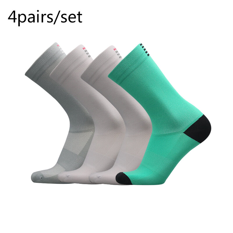 4 pairs High Quality Professional Brand Sport Socks Breathable Road Bicycle Socks Outdoor Sports Racing Cycling Socks Footwear