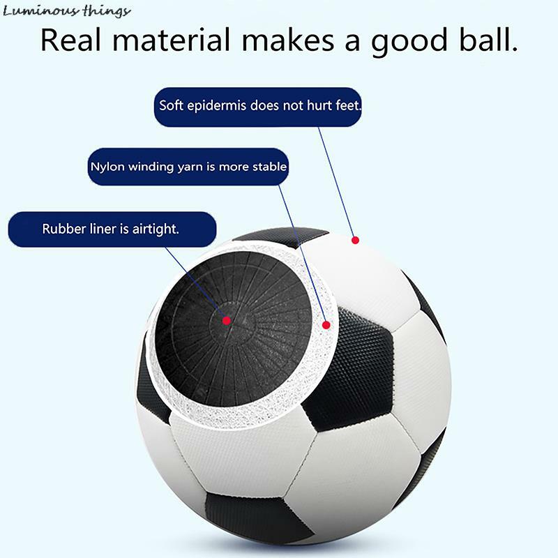Balón de fútbol de PU suave y duradero para entrenamiento al aire libre, pelota de fútbol sin costuras, suministros de juego de entrenamiento en grupo, tamaño 4, 1 unidad