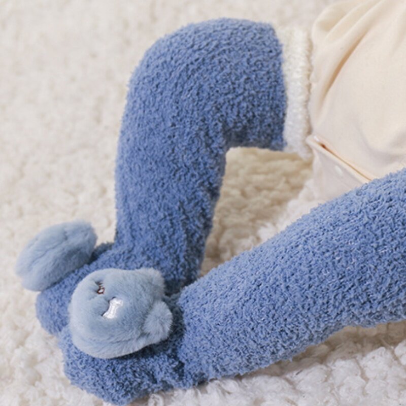 Новинка 2023, зимние детские носки, милые мягкие носки с мультяшным рисунком для мальчиков и девочек, теплые детские носки