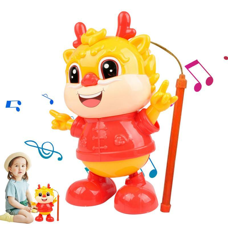 Электронная музыкальная танцевальная игрушка, танцующая дракон с подсветкой, портативная развивающая игрушка-дракон для девочек, мальчиков, детей, малышей