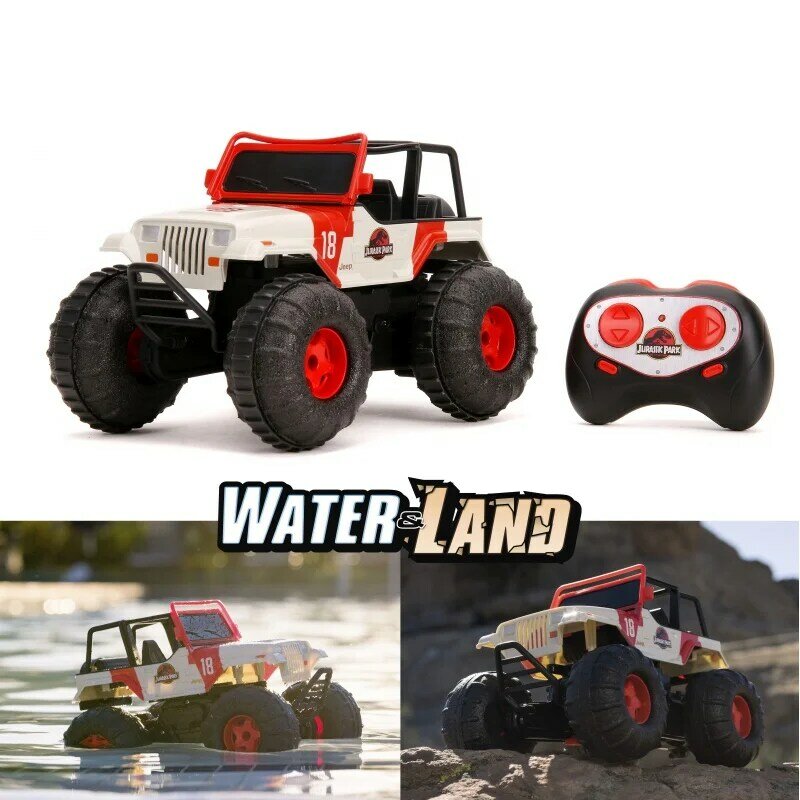 Wrangler Water and Land RC Radio Control Cars, 10.5 ", 208.assic World, Blanc, Rouge