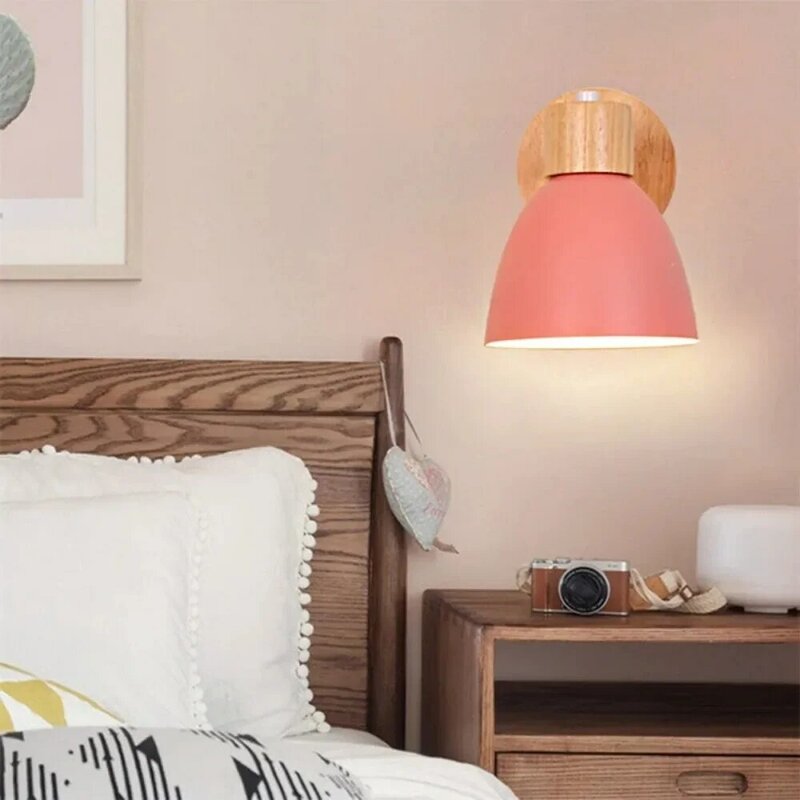 Lámpara de pared para dormitorio, luz Led minimalista, nórdica, pasillo, balcón, comedor, escalera, Fondo de pared