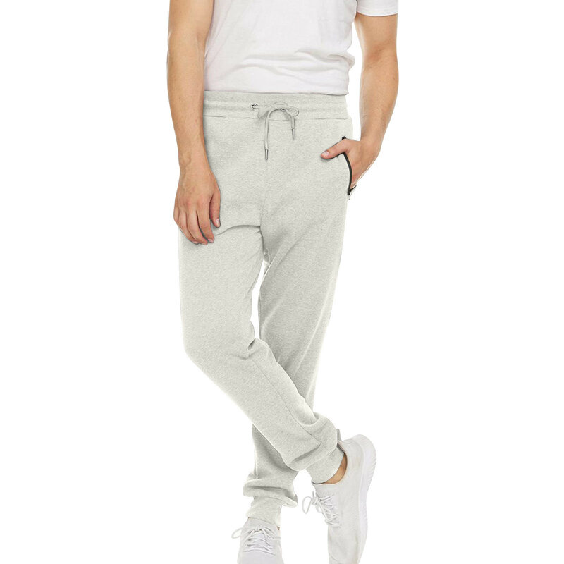 Wiosenne i jesienne spodnie dresowe dla mężczyzn codzienne Fitness sportowy spodnie o jednolitym kolorze dopasowane spodnie dresowe do biegania