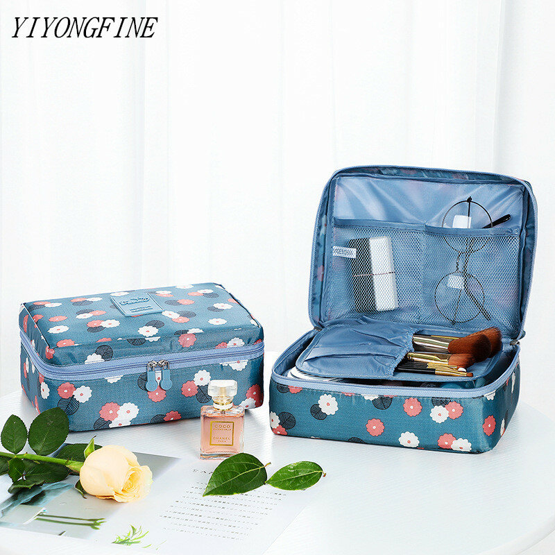 Women Makeup Bag Toiletries Organize Cosmetic Bags Multifunction Waterproof Storage Bag Ladies Beauty Pouch Travel Make Up Cases