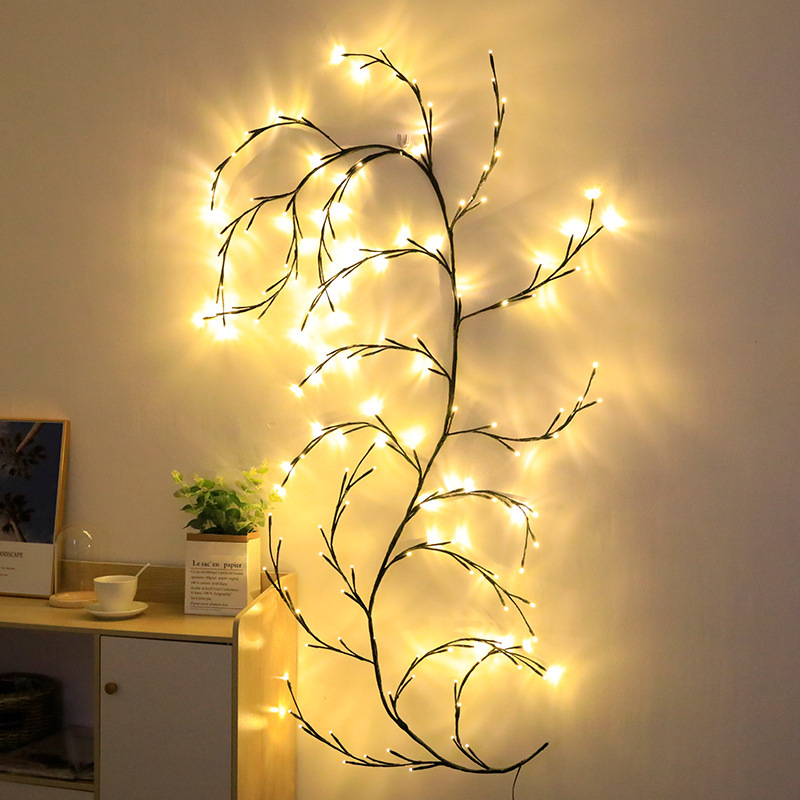 144 LED人工植物雰囲気ランプ,バレンタインデー,寝室の装飾,クリスマス,新年,家庭用照明装飾