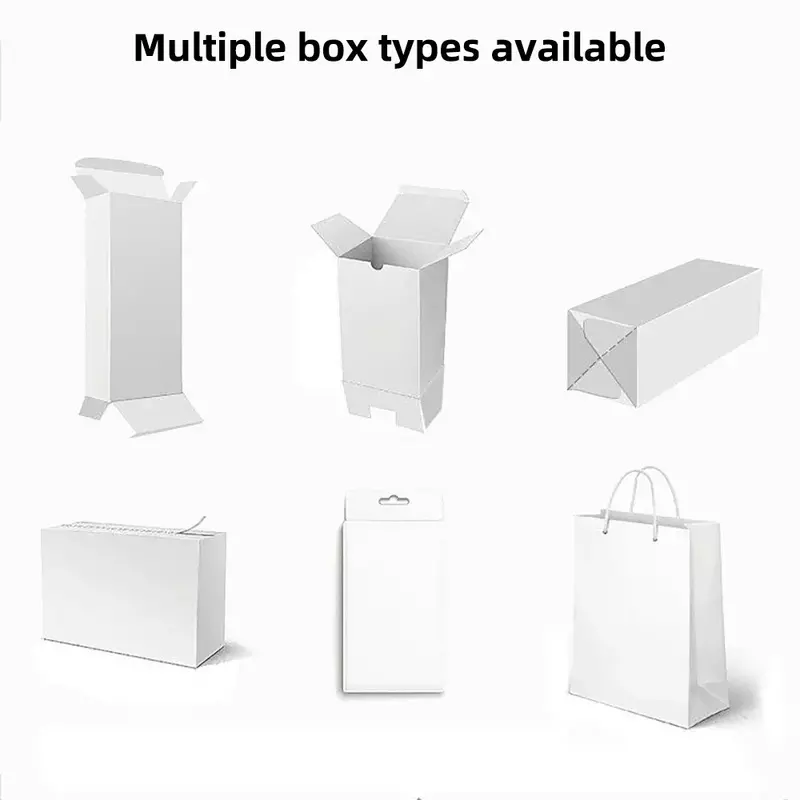 Papelão branco Kraft Paper Packing Caixa de papelão ondulado, Express Packaging Carton, Hard Paper Packaging Box, Fold Packaging Gift Box, DIY
