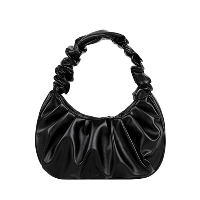 Летние Плиссированные сумочки, женские сумочки из ПУ кожи в форме облака, Повседневная сумка для подмышек, сумка через плечо