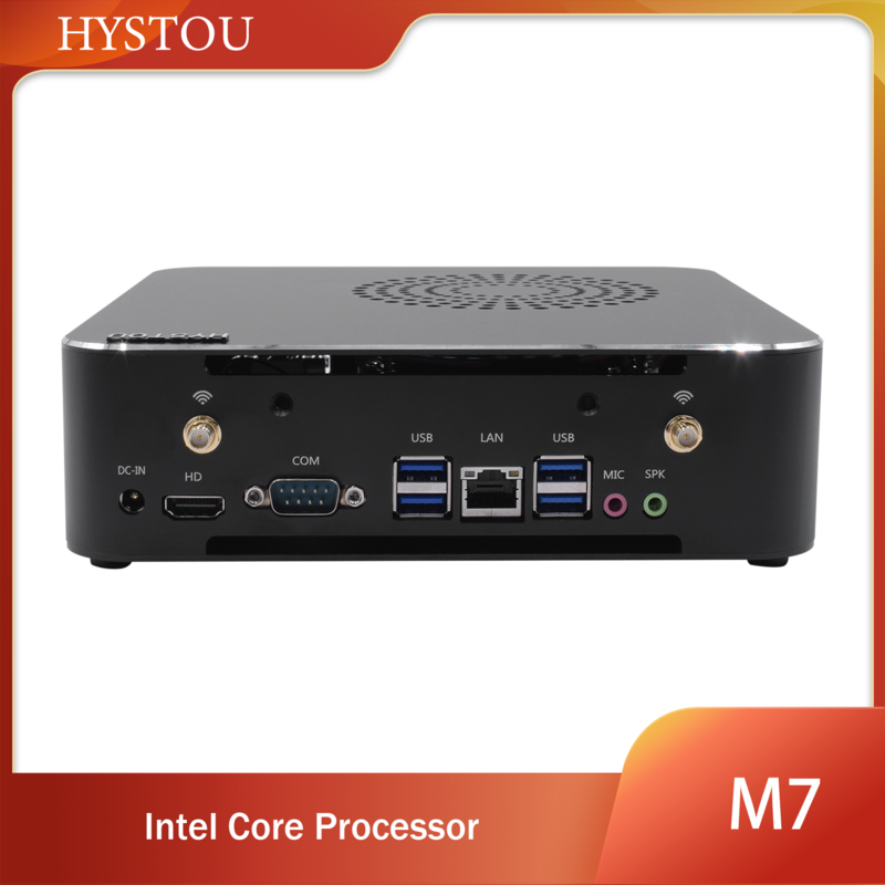 I5คอมพิวเตอร์ขนาดเล็กทรงพลัง9300H 10200H i7 9750H 10750H Linux โปรเซสเซอร์12th HDMI 4K หน้าต่าง11 64bit 8 USB venoen พัดลม systerm