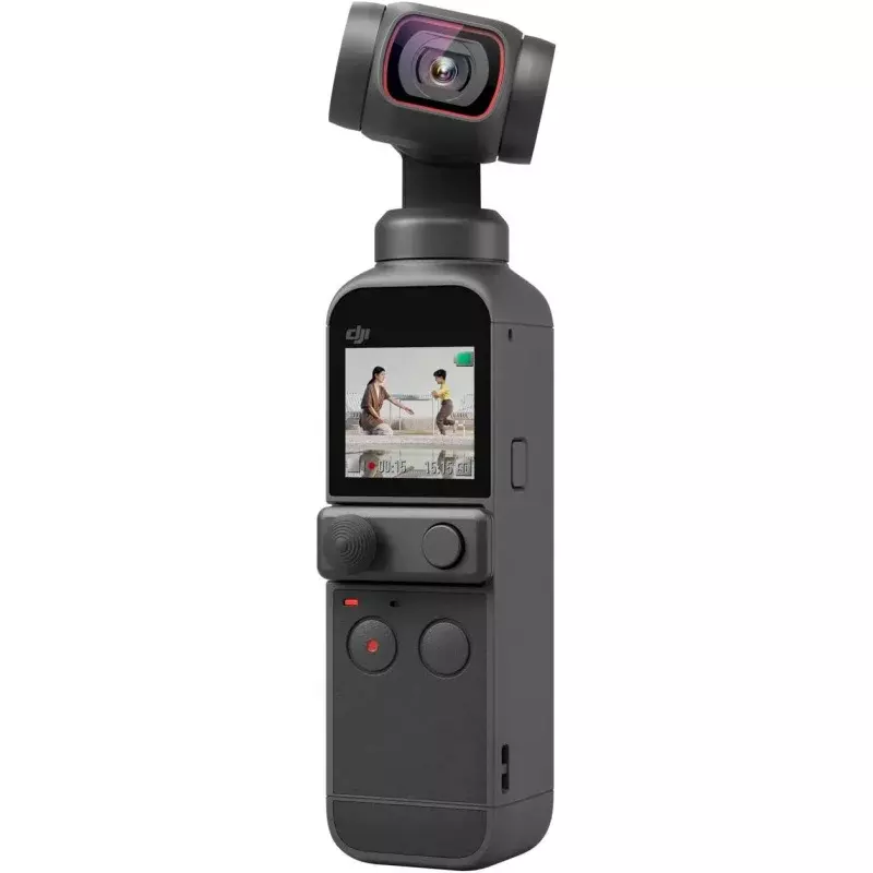 4kカメラ付きハンドヘルドジンバルスタビライザー、ポケット2、3軸、1/4 "cmos、64MP写真、ポケットサイズ、アクティブラック3.0、グラマー