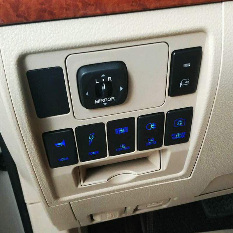 Сисветильник светодиодная противотуманная фара 12 В, нажимной переключатель для Toyota 2015 Hilux GUN Prado 150 200 RAV4 HiAce Landcruiser, кнопка включения и выключения