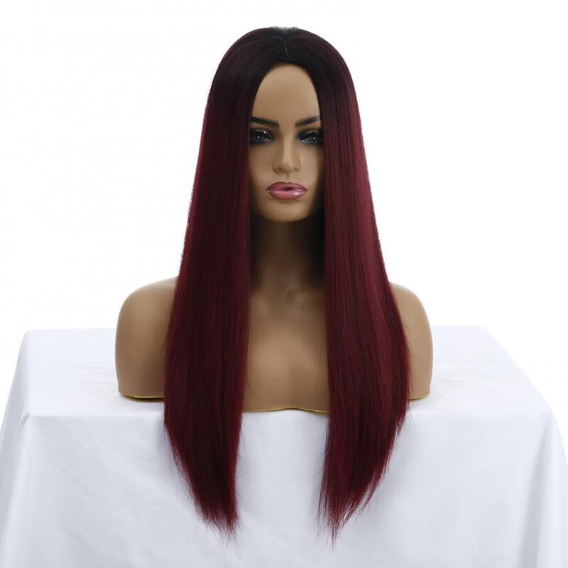 Long Straight Wigs Natural Synthetic Wig Cosplay Heat Resistant Hd Lace Frontal Wig Transparent Lace Human Hair Wigs Closure Wig